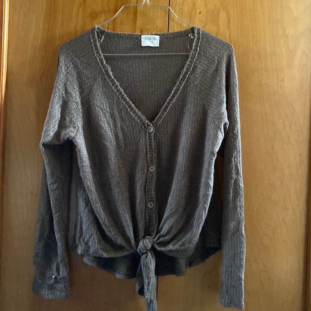 Green Button Down Sweater